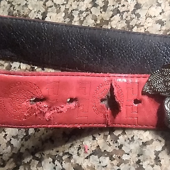 RED VERSACE BELT - Picture 5 of 8